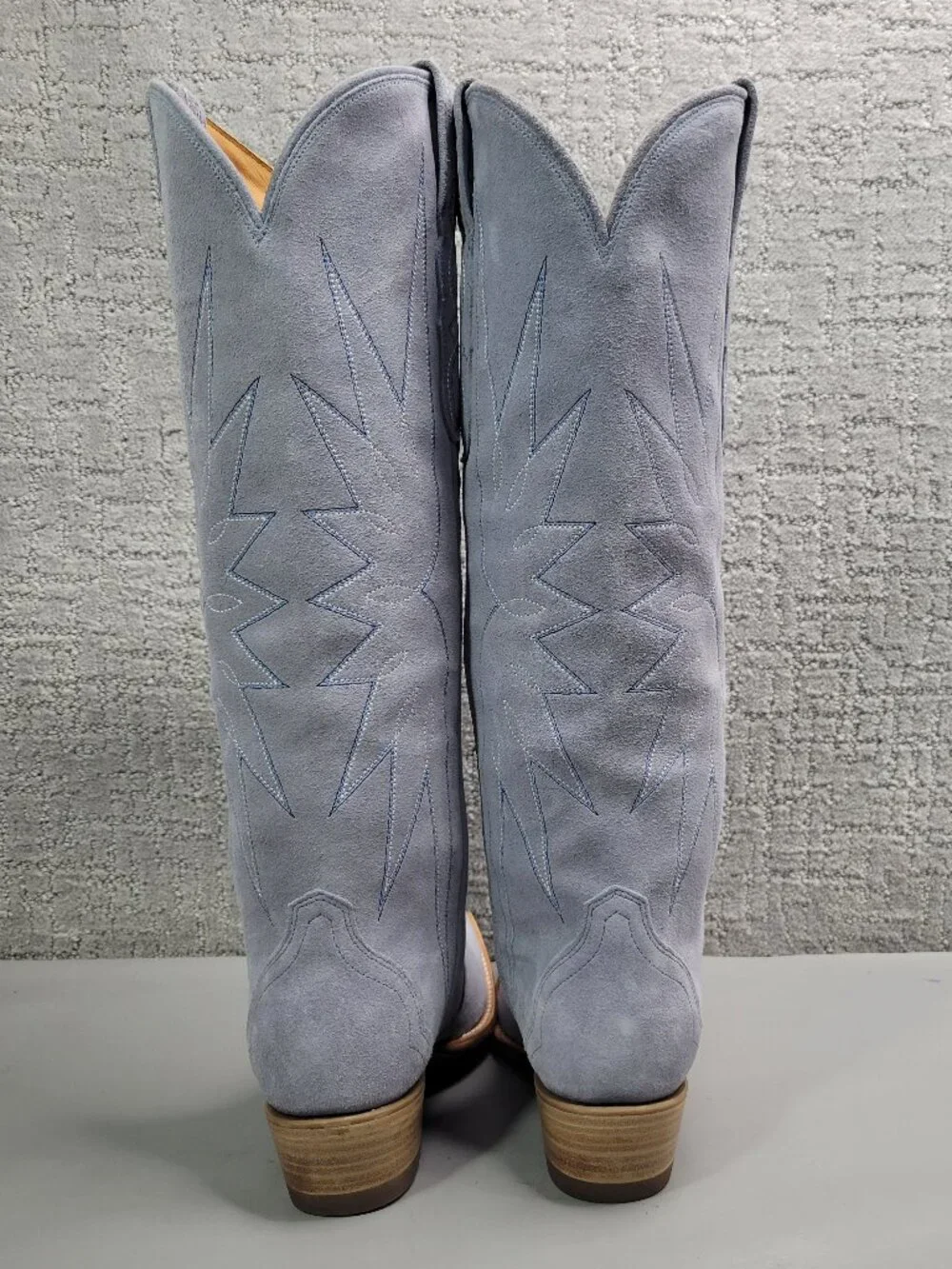 Tecovas The Loretta Women's Size US 7B Chambray Suede Cowgirl Boots.